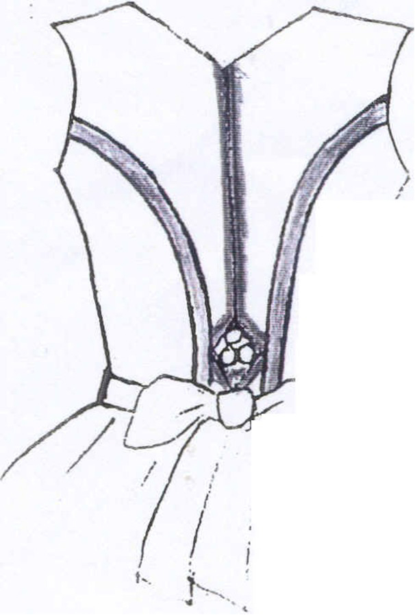 Festtracht Schnitt Rücken